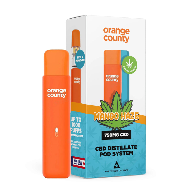 Orange County CBD Products Mango Haze Orange County CBD 750mg Prefilled Pod Vape Kit