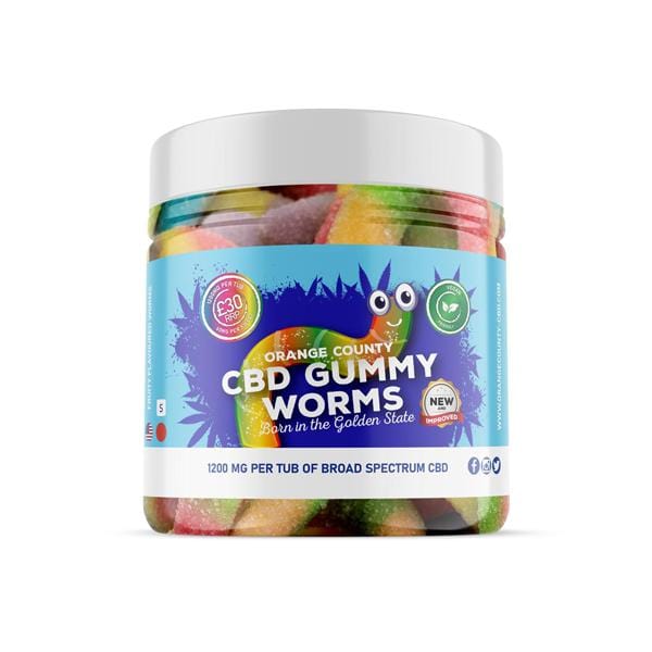Orange County CBD Products Orange County 1200mg CBD Gummy Worms - Small Pack