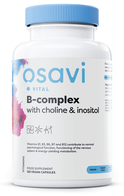 Osavi B-Complex with Choline & Inositol - 120 vegan caps