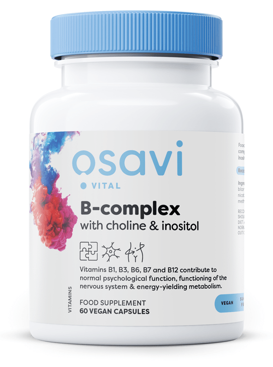 Osavi B-Complex with Choline & Inositol - 60 vegan caps