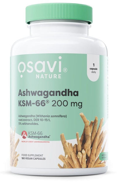 Osavi Health and Wellbeing Ashwagandha KSM-66, 200mg - 180 vegan caps