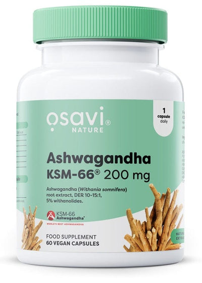 Osavi Health and Wellbeing Ashwagandha KSM-66, 200mg - 60 vegan caps