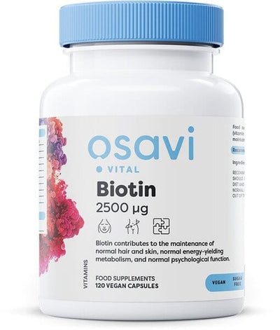 Osavi Health and Wellbeing Biotin, 2500mcg - 120 vegan caps