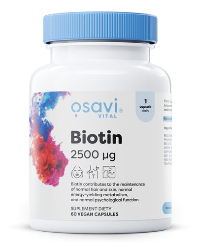 Osavi Health and Wellbeing Biotin, 2500mcg - 60 vegan caps