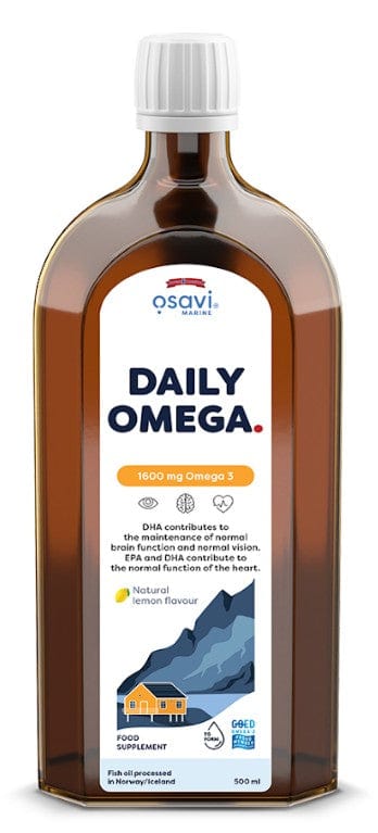 Osavi Health and Wellbeing Daily Omega, 1600mg Omega 3 (Natural Lemon) - 500 ml.