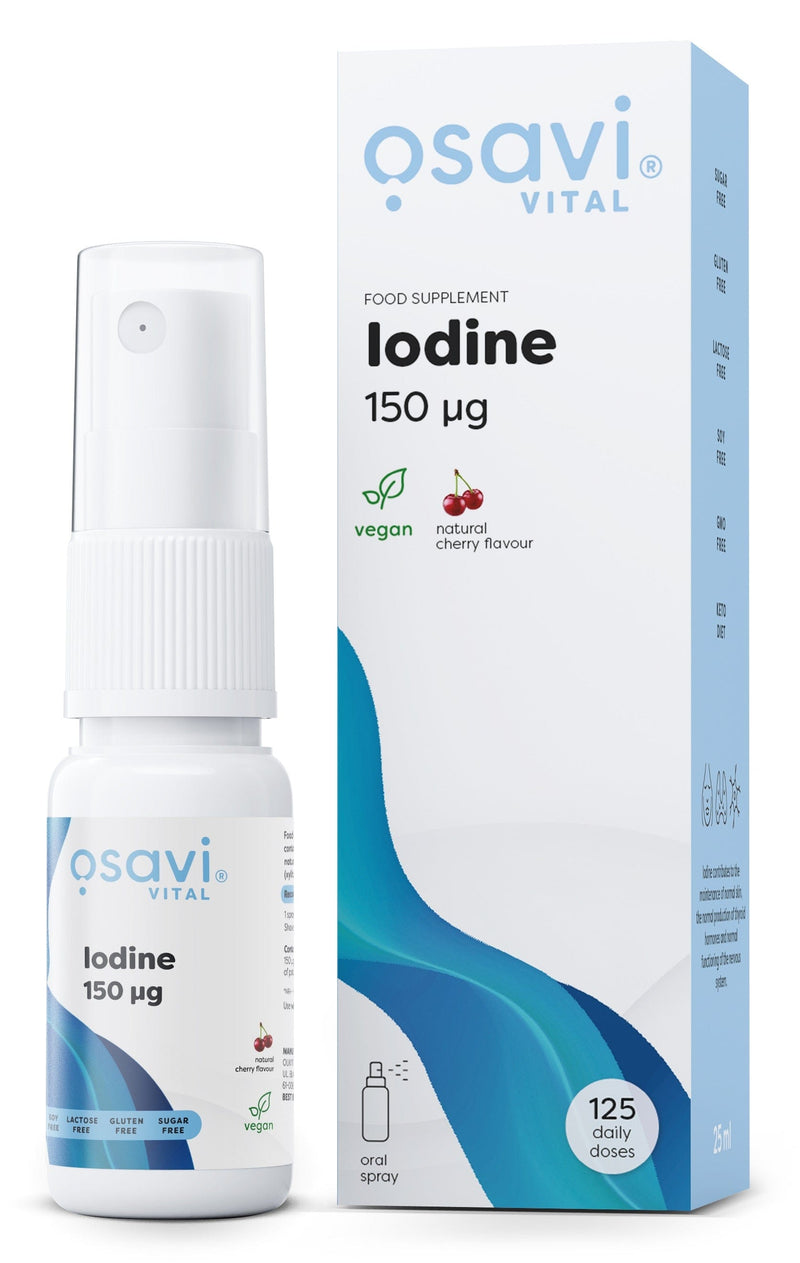 Osavi Health and Wellbeing Iodine Oral Spray, 150mcg (Cherry) - 25 ml.