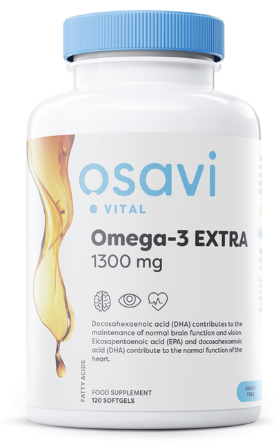 Osavi Health and Wellbeing Omega-3 Extra Molecularly Distilled, 1300mg (Lemon) - 120 softgels