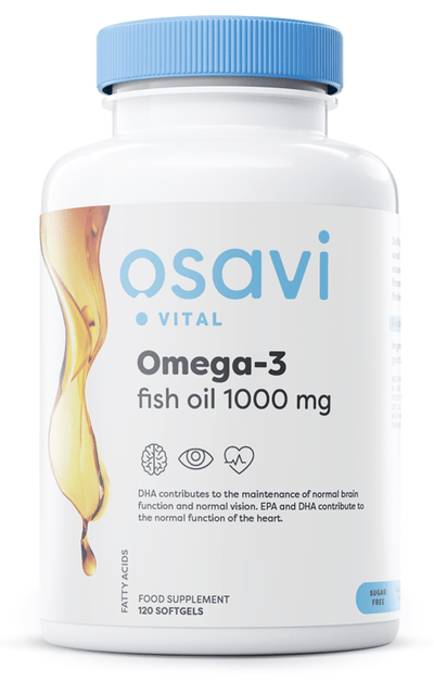 Osavi Health and Wellbeing Omega-3 Fish Oil Molecularly Distilled, 1000mg - 120 softgels