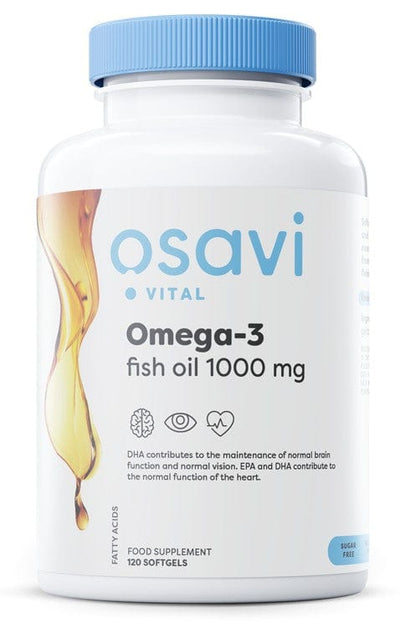 Osavi Health and Wellbeing Omega-3 Fish Oil Molecularly Distilled, 1000mg (Lemon) - 120 softgels