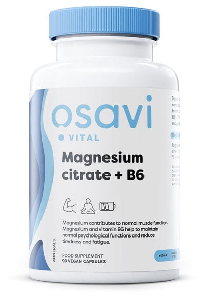 Osavi Magnesium Citrate + B6, 375mg + 4.2mg - 90 vcaps