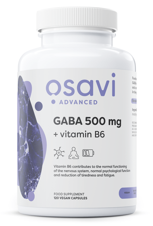 Osavi Nootropics & Supplements GABA 500mg + Vitamin B6 - 120 vcaps