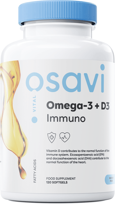 Osavi Omega-3 + D3 Immuno, Lemon - 120 softgels