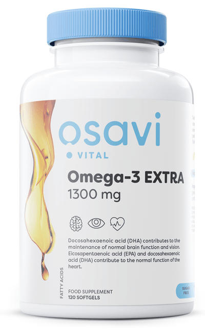 Osavi Omega-3 Extra Molecularly Distilled, 1300mg (Lemon) - 120 softgels