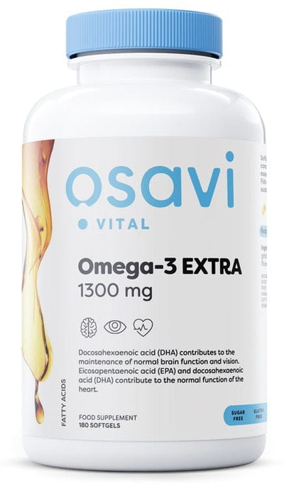 Osavi Omega-3 Extra Molecularly Distilled, 1300mg (Lemon) - 180 softgels