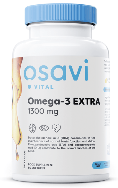 Osavi Omega-3 Extra Molecularly Distilled, 1300mg (Lemon) - 60 softgels