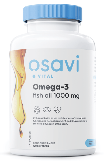 Osavi Omega-3 Fish Oil Molecularly Distilled, 1000mg - 120 softgels