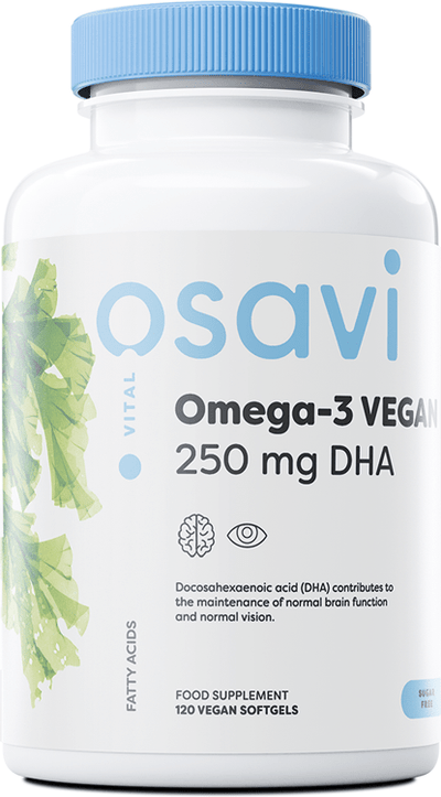 Osavi Omega-3 Vegan, 250mg DHA - 120 vegan softgels