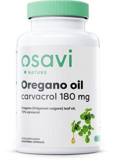 Osavi Oregano Oil Carvacrol, 180mg - 120 enteric caps