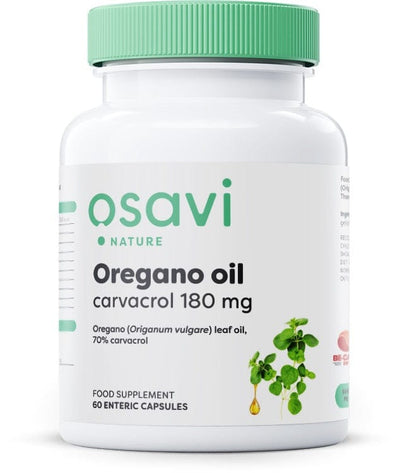 Osavi Oregano Oil Carvacrol, 180mg - 60 enteric caps