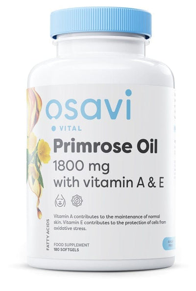 Osavi Primrose Oil with Vitamin A & E, 1800mg - 180 softgels