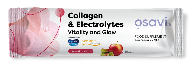 Osavi Supplements Collagen Electrolytes Vitality and Glow, Apple & Rhubarb - 10 grams (1 serving)