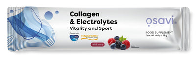Osavi Supplements Collagen Electrolytes Vitality and Sport, Wild Berry - 13 grams (1 serving)