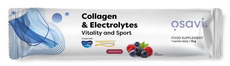 Osavi Supplements Collagen Electrolytes Vitality and Sport, Wild Berry - 13 grams (1 serving)