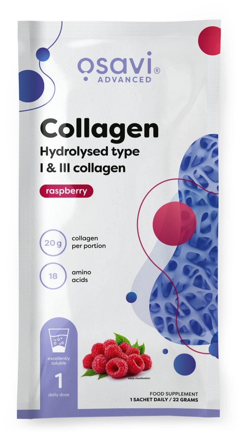 Collagen Hydrolysed Type I & III Raspberry - 22g (1 serving) – Hemprove UK