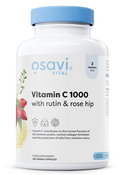 Osavi Vitamins & Minerals Vitamin C1000 with Rutin & Rose Hip - 120 vegan caps