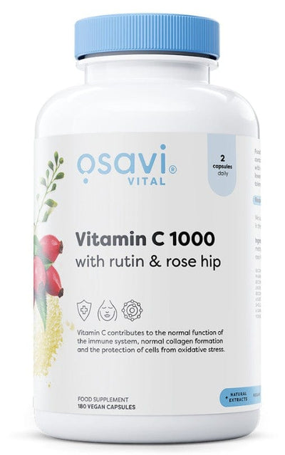 Osavi Vitamins & Minerals Vitamin C1000 with Rutin & Rose Hip - 180 vegan caps