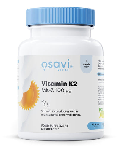 Osavi Vitamins & Minerals Vitamin K2 MK-7, 100mcg - 60 softgels