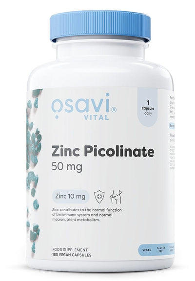 Osavi Vitamins & Minerals Zinc Picolinate, 50mg - 180 vegan caps