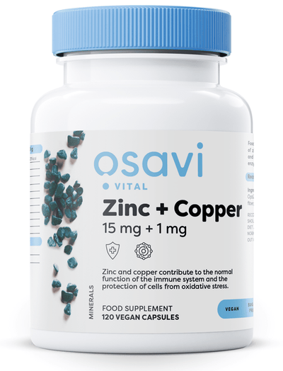 Osavi Zinc + Copper, 15mg + 1mg - 120 vegan caps