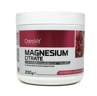 OstroVit Health and Wellbeing Magnesium Citrate, Raspberry Lemonade with Mint - 200 grams