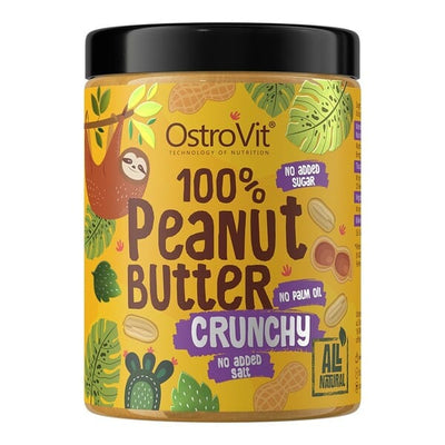 OstroVit Health Foods 100% Peanut Butter, Crunchy - 1000 grams