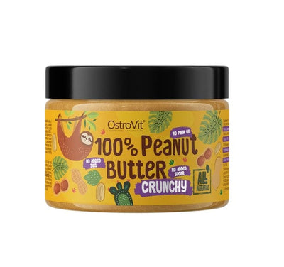 OstroVit Health Foods 100% Peanut Butter, Crunchy - 500 grams