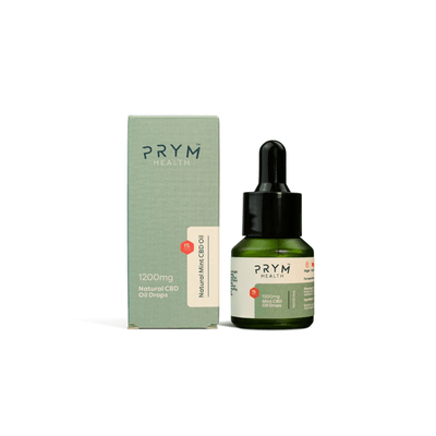 Prym Health CBD Products Prym Health 1200mg Natural Mint CBD Oil Drops - 15ml