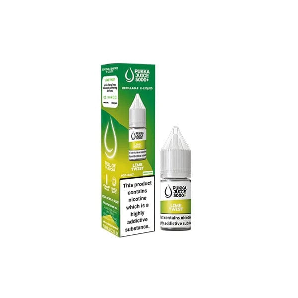 Pukka Juice Vaping Products Lime Twist 20mg Pukka Juice 5000+ 10ml Nic Salt (50VG/50PG)