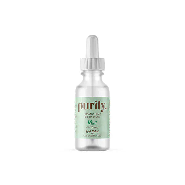 Purity CBD Products Mint Purity 3000mg Full-Spectrum High Potency CBD Hemp Oil 30ml