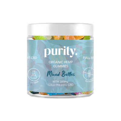 Purity CBD Products Mixed Bottles Purity 300mg Full-Spectrum CBD Vegan Gummies 150g