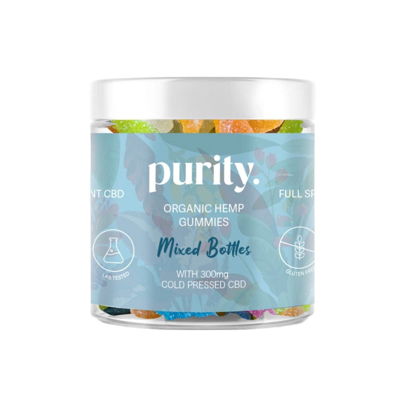 Purity CBD Products Mixed Bottles Purity 300mg Full-Spectrum CBD Vegan Gummies 150g