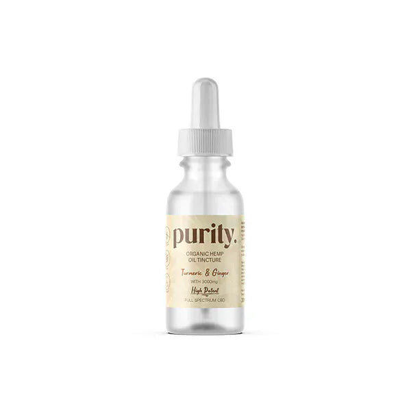 Purity CBD Products Turmeric & Ginger Purity 3000mg Full-Spectrum High Potency CBD Hemp Oil 30ml