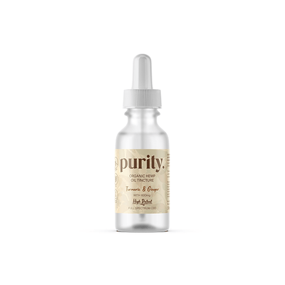 Purity CBD Products Turmeric & Ginger Purity 600mg Full-Spectrum High Potency CBD Olive Oil 30ml