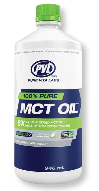 PVL Essentials 100% Pure MCT Oil, Unflavoured - 946 ml.