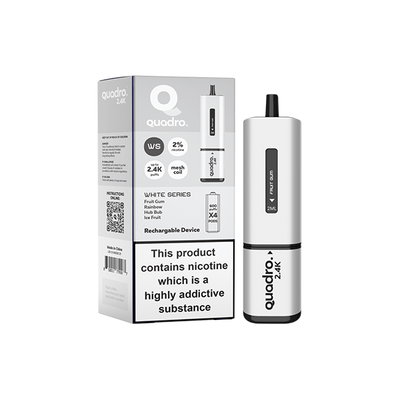 Quadro Vaping Products 20mg Quadro 2.4K Pod Vape Kit 4 in 1 - 2400 Puffs