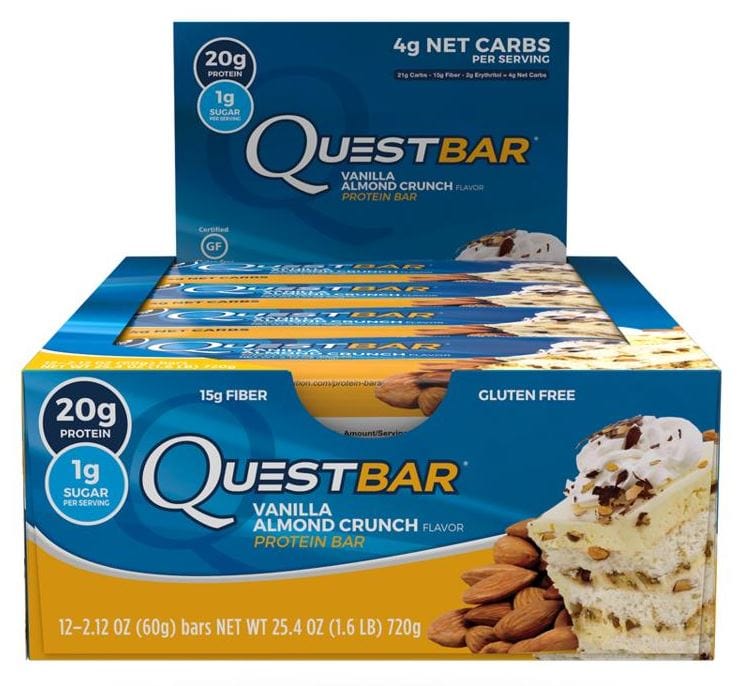 Quest Nutrition Quest Bar, Vanilla Almond Crunch - 12 bars