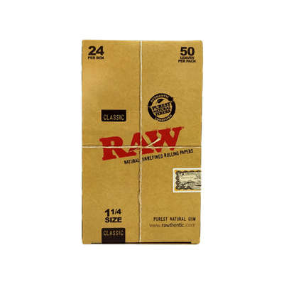 Raw Food, Beverages & Tobacco Raw Classic 1 1/4 Size Rolling Papers (24 Pack)