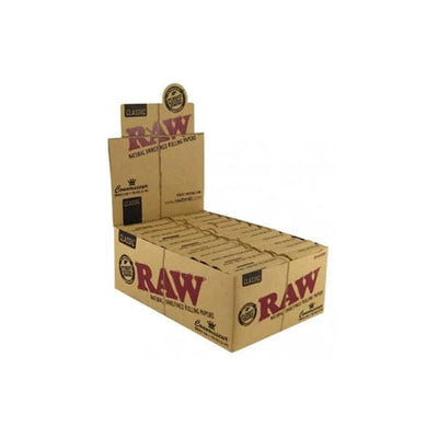 Raw Smoking Products 24 Raw Classic Connoisseur King Size Slim Rolling Papers + Pre-Rolled Tips
