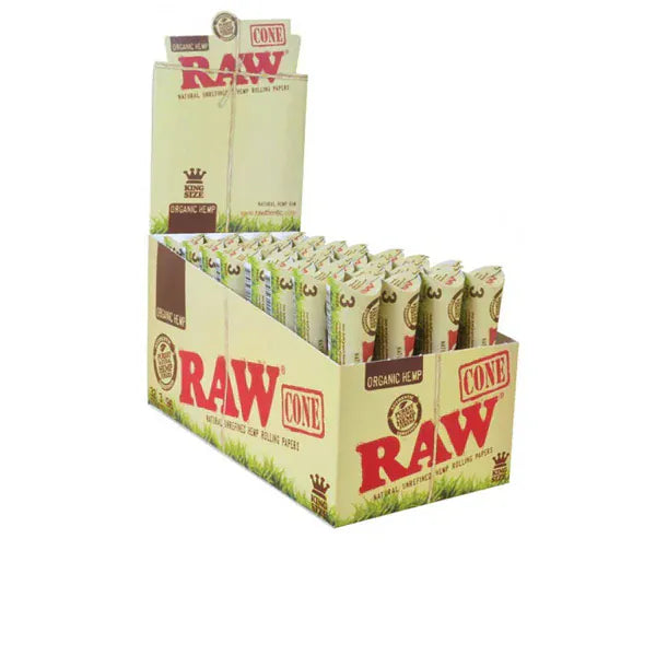 Raw Smoking Products 3 x 32 RAW Organic Hemp King Sized Pre-Rolled Cones