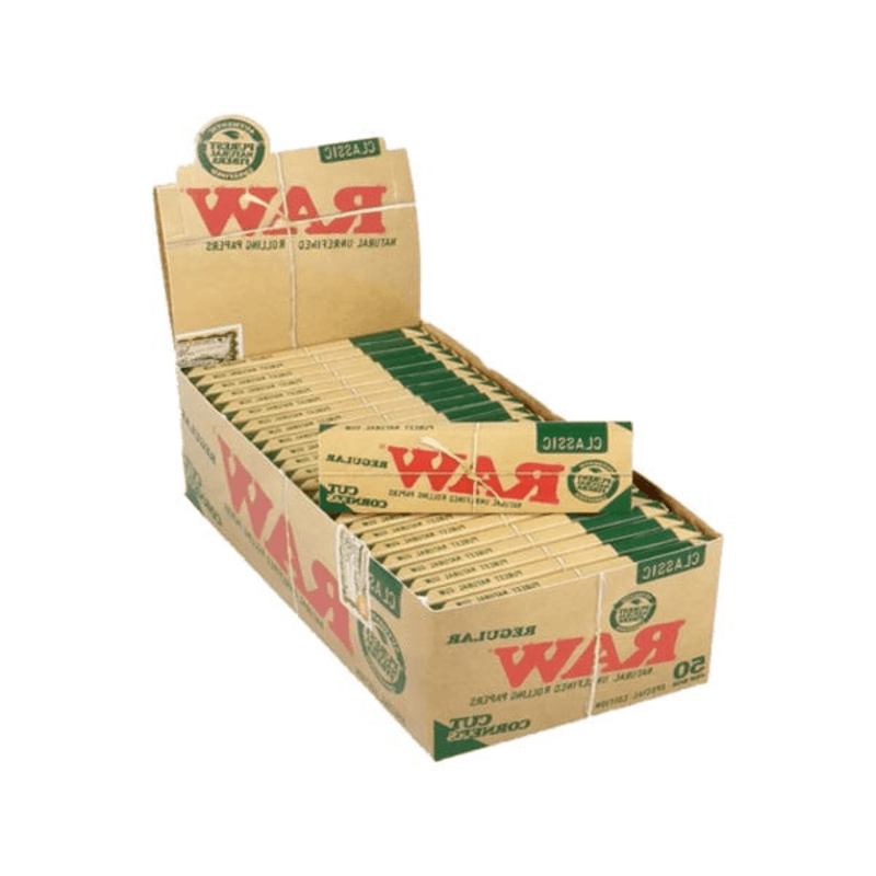 Raw Smoking Products Raw Classic Green Regular Corner Cut Rolling Papers (50 Pack)